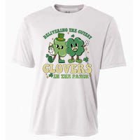 Delivering The Cutest Clovers In The Patch Labor Delivery Gift Cooling Performance Crew T-Shirt