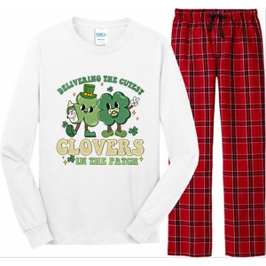 Delivering The Cutest Clovers In The Patch Labor Delivery Gift Long Sleeve Pajama Set