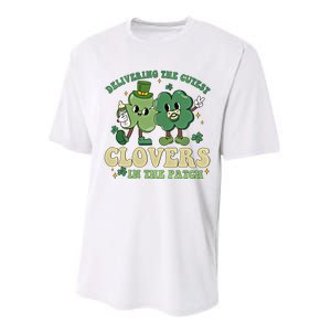 Delivering The Cutest Clovers In The Patch Labor Delivery Gift Performance Sprint T-Shirt