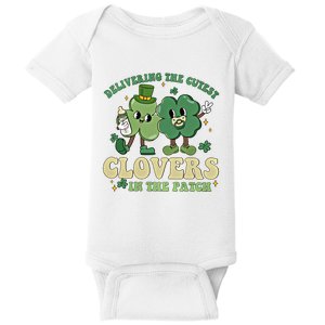 Delivering The Cutest Clovers In The Patch Labor Delivery Gift Baby Bodysuit