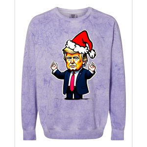 Donald Trump Christmas For Dads & Women Christmas Trump Colorblast Crewneck Sweatshirt