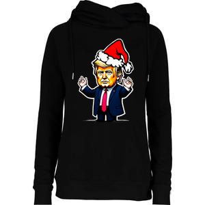 Donald Trump Christmas For Dads & Women Christmas Trump Womens Funnel Neck Pullover Hood