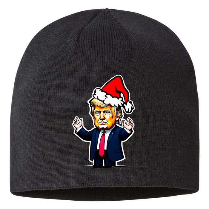 Donald Trump Christmas For Dads & Women Christmas Trump Sustainable Beanie