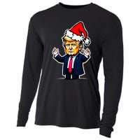 Donald Trump Christmas For Dads & Women Christmas Trump Cooling Performance Long Sleeve Crew