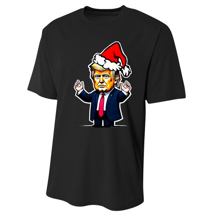 Donald Trump Christmas For Dads & Women Christmas Trump Performance Sprint T-Shirt