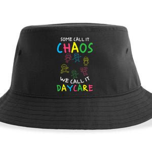 Daycare Teacher Crew Some Call It Chaos We Call It Daycare Sustainable Bucket Hat