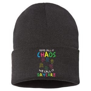 Daycare Teacher Crew Some Call It Chaos We Call It Daycare Sustainable Knit Beanie