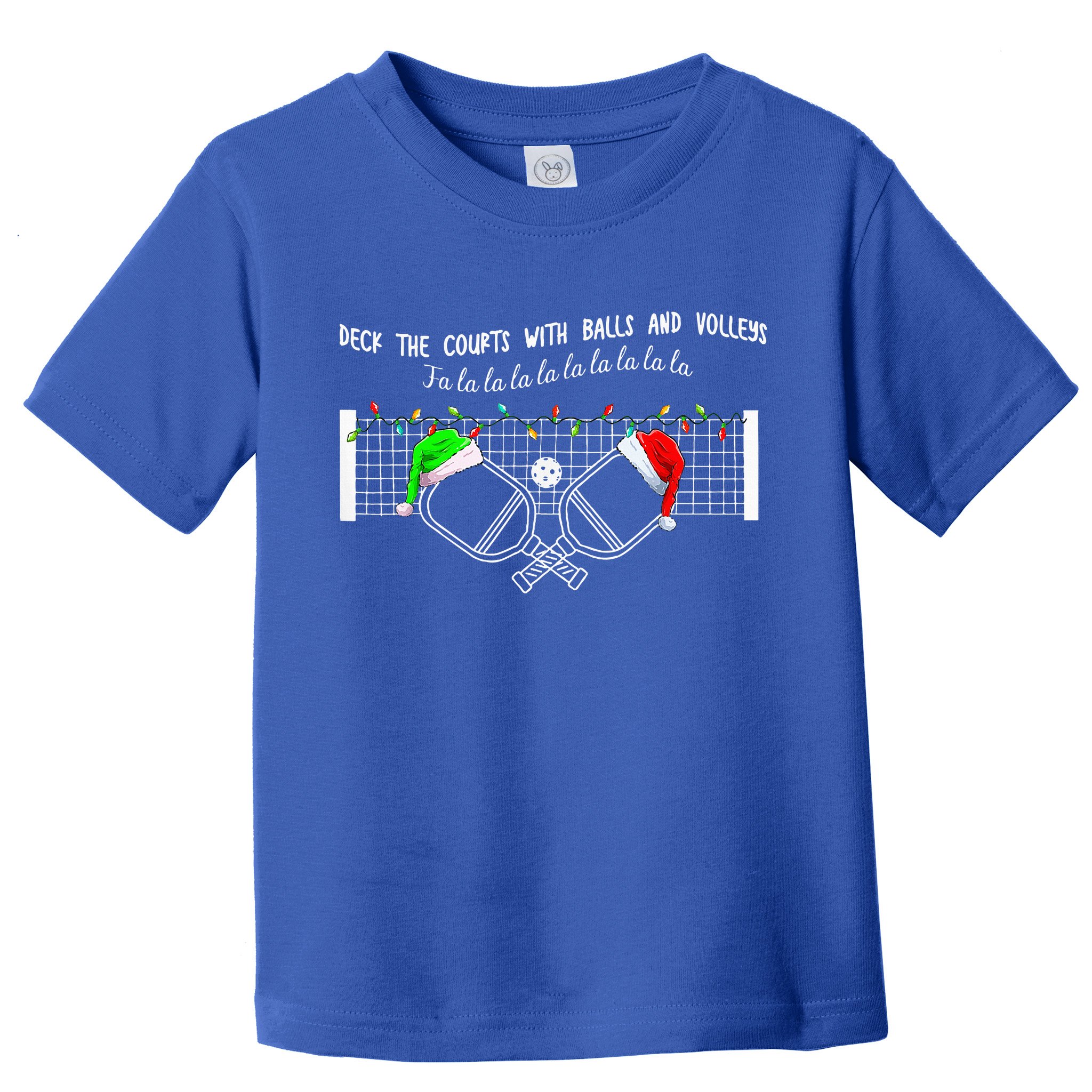 Deck The Courts With Balls And Volleys Christmas Pickleball  Toddler T-Shirt