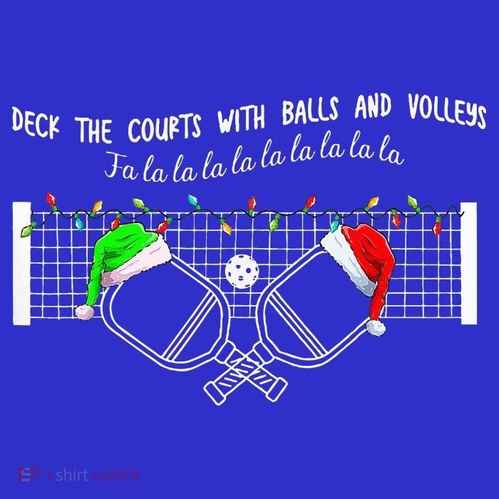 Deck The Courts With Balls And Volleys Christmas Pickleball  Visor