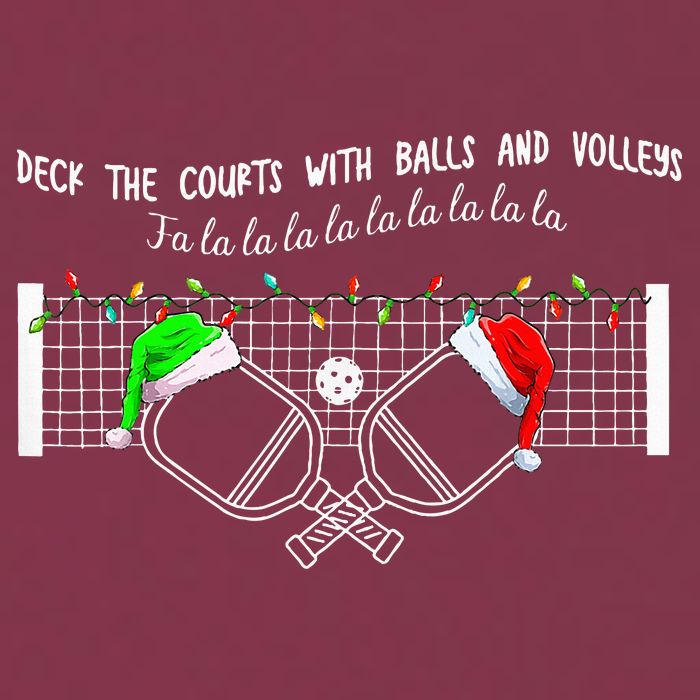 Deck The Courts With Balls And Volleys Christmas Pickleball  16oz Travel Tumbler