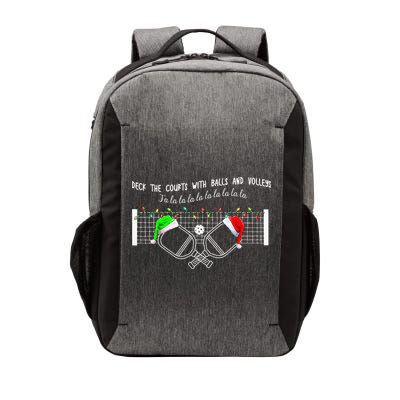 Deck The Courts With Balls And Volleys Christmas Pickleball  Vector Backpack