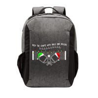 Deck The Courts With Balls And Volleys Christmas Pickleball  Vector Backpack