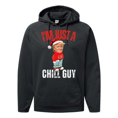 Donald Trump Christmas – Chill Meme Guy Performance Fleece Hoodie