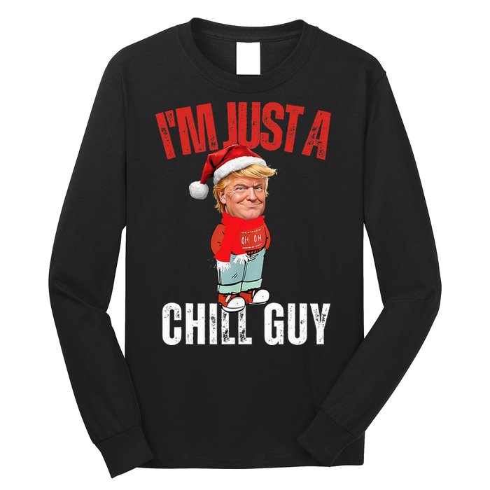 Donald Trump Christmas – Chill Meme Guy Long Sleeve Shirt