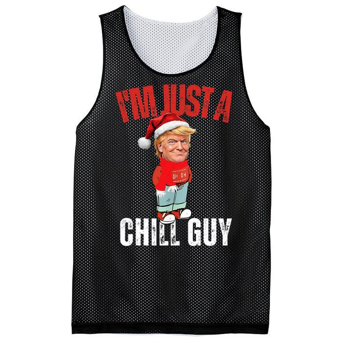 Donald Trump Christmas – Chill Meme Guy Mesh Reversible Basketball Jersey Tank