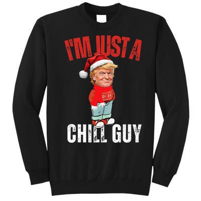 Donald Trump Christmas – Chill Meme Guy Tall Sweatshirt