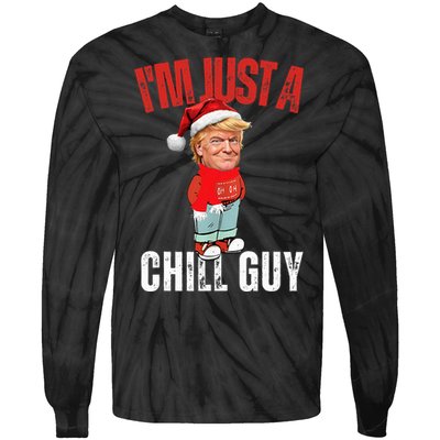 Donald Trump Christmas – Chill Meme Guy Tie-Dye Long Sleeve Shirt