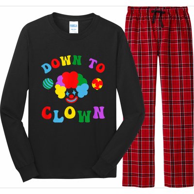 Down To Clown Clowncore Aesthetic Long Sleeve Pajama Set