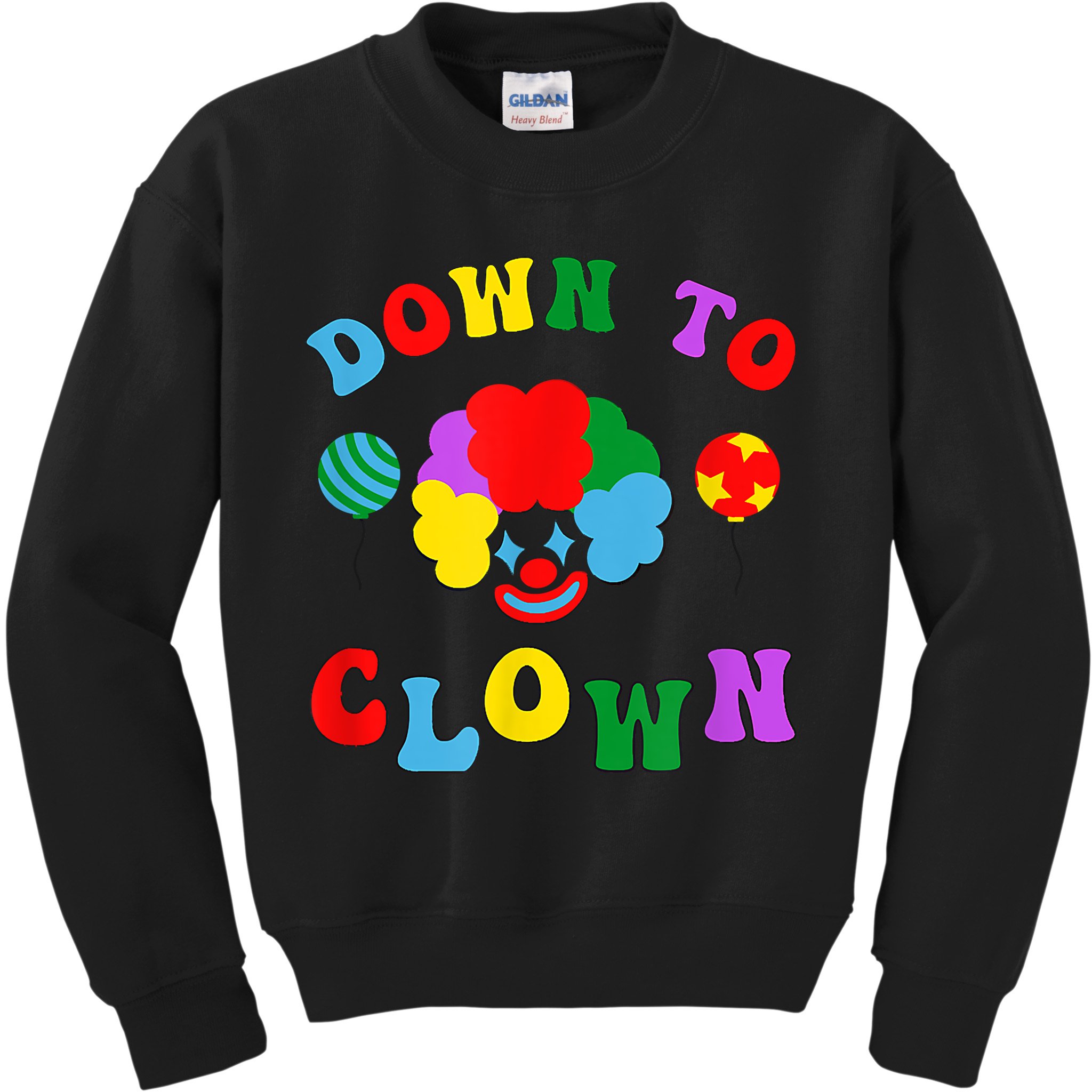 Down To Clown Clowncore Aesthetic Kids Sweatshirt