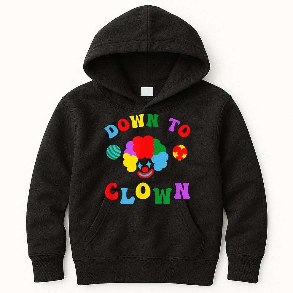 Down To Clown Clowncore Aesthetic Kids Hoodie