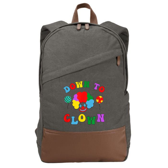 Down To Clown Clowncore Aesthetic Cotton Canvas Backpack