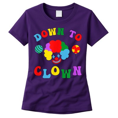 Down To Clown Clowncore Aesthetic Womens T-Shirt