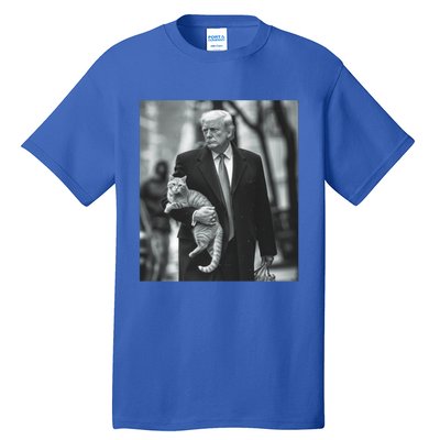 Donald Trump Carrying A Cat 2024 Gift Tall T-Shirt