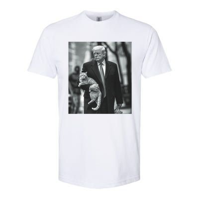 Donald Trump Carrying A Cat 2024 Gift Softstyle® CVC T-Shirt