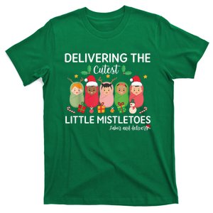 Delivering The Cutest Little Mistletoes Labor Delivery Xmas T-Shirt