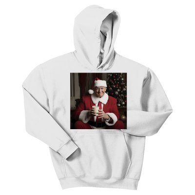 Donald Trump Clause Christmas Drinkin’ Milk Kids Hoodie