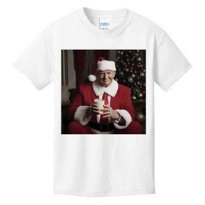 Donald Trump Clause Christmas Drinkin’ Milk Kids T-Shirt