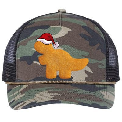 Dino Trex Chicken Nugget Funny Tyrannosaurus Christmas Gift Retro Rope Trucker Hat Cap