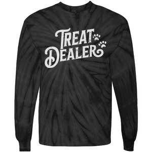 Dog Treat Dealer Funny Humor Dog Owner Dog Treats Dog Lover Tie-Dye Long Sleeve Shirt