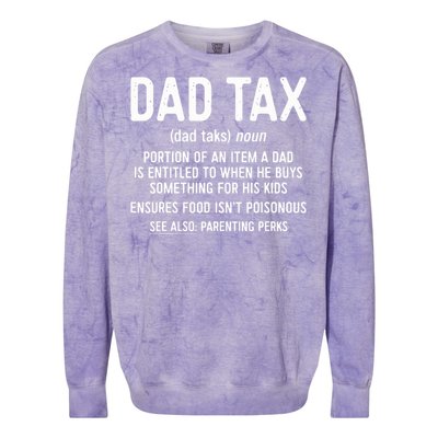 Dad Tax Definition Fathers Day Colorblast Crewneck Sweatshirt