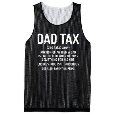 Dad Tax Definition Fathers Day Mesh Reversible Basketball Jersey Tank