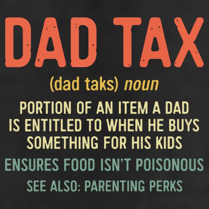 Dad Tax Definition Fathers Day 7 Panel Mesh Trucker Snapback Hat