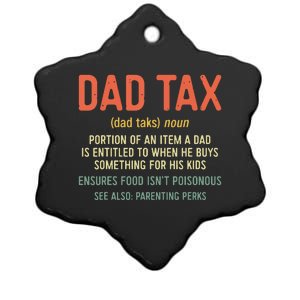 Dad Tax Definition Fathers Day Ceramic Star Ornament