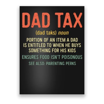 Dad Tax Definition Fathers Day Poster