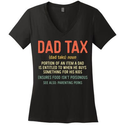 Dad Tax Definition Fathers Day Women's V-Neck T-Shirt