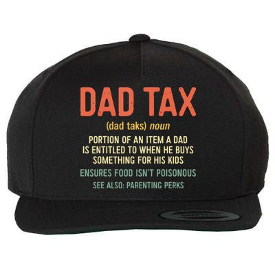 Dad Tax Definition Fathers Day Wool Snapback Cap