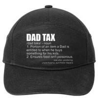 Dad Tax Definition Funny Fathers Day Gift Dad Tax 7-Panel Snapback Hat