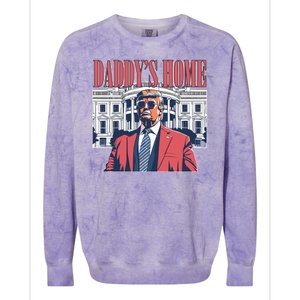 Donald Trump Daddys Home White House Colorblast Crewneck Sweatshirt