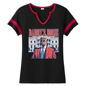 Donald Trump Daddys Home White House Ladies Halftime Notch Neck Tee