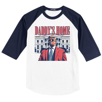 Donald Trump Daddys Home White House Baseball Sleeve Shirt