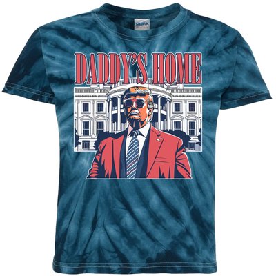 Donald Trump Daddys Home White House Kids Tie-Dye T-Shirt