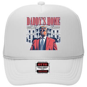 Donald Trump Daddys Home White House High Crown Mesh Back Trucker Hat