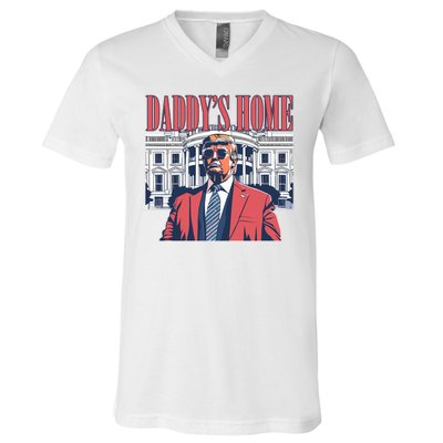 Donald Trump Daddys Home White House V-Neck T-Shirt