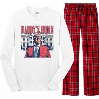 Donald Trump Daddys Home White House Long Sleeve Pajama Set