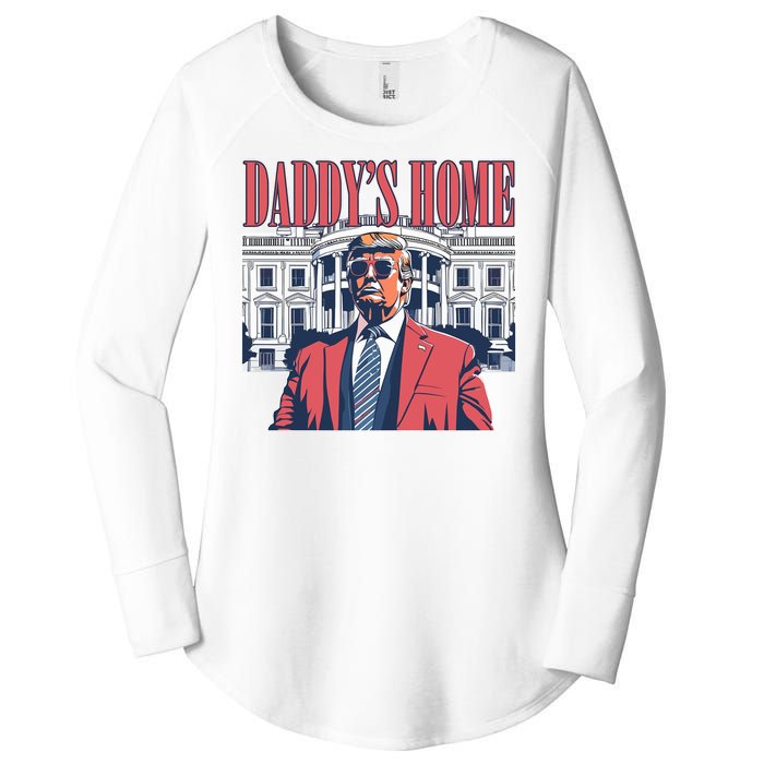 Donald Trump Daddys Home White House Women's Perfect Tri Tunic Long Sleeve Shirt