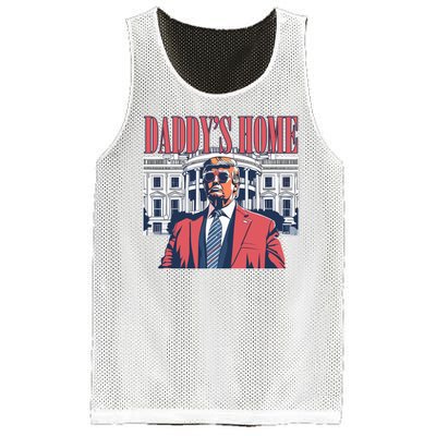 Donald Trump Daddys Home White House Mesh Reversible Basketball Jersey Tank